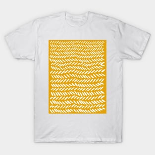 Knitting pattern - white on ochre T-Shirt